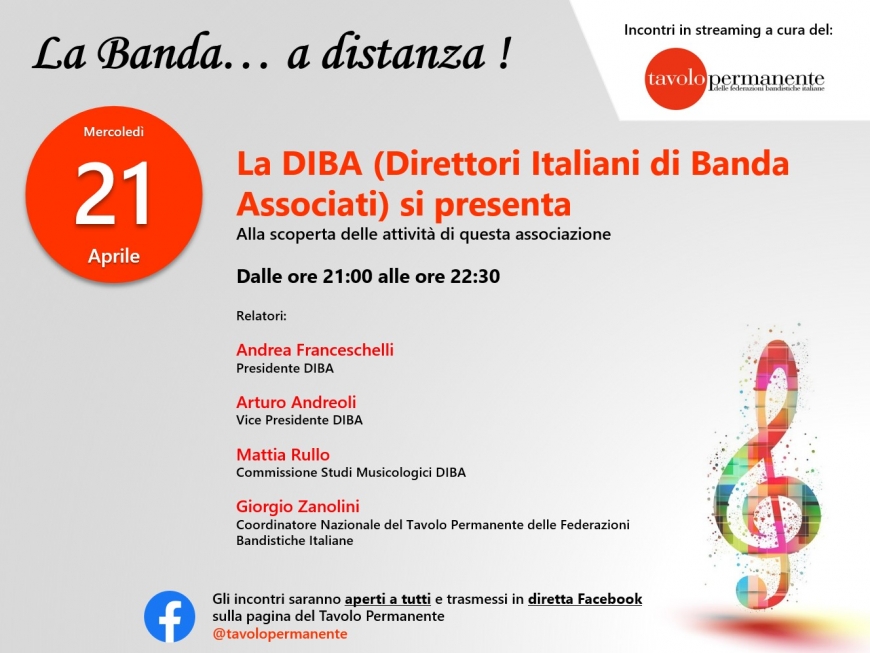 A “LA BANDA… A DISTANZA” SI PRESENTA LA D.I.B.A. !