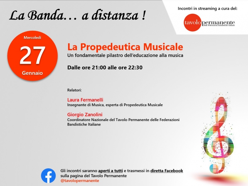 LA PROPEDEUTICA MUSICALE PROTAGONISTA A “LA BANDA… A DISTANZA !”